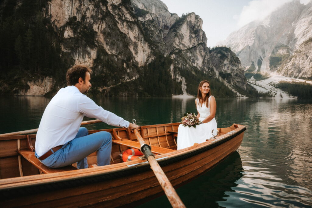 Svatba v Itálii u Lago di Braies