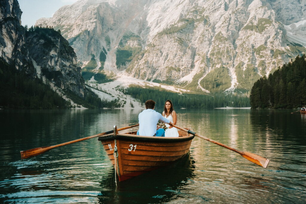 Svatba v Itálii u Lago di Braies