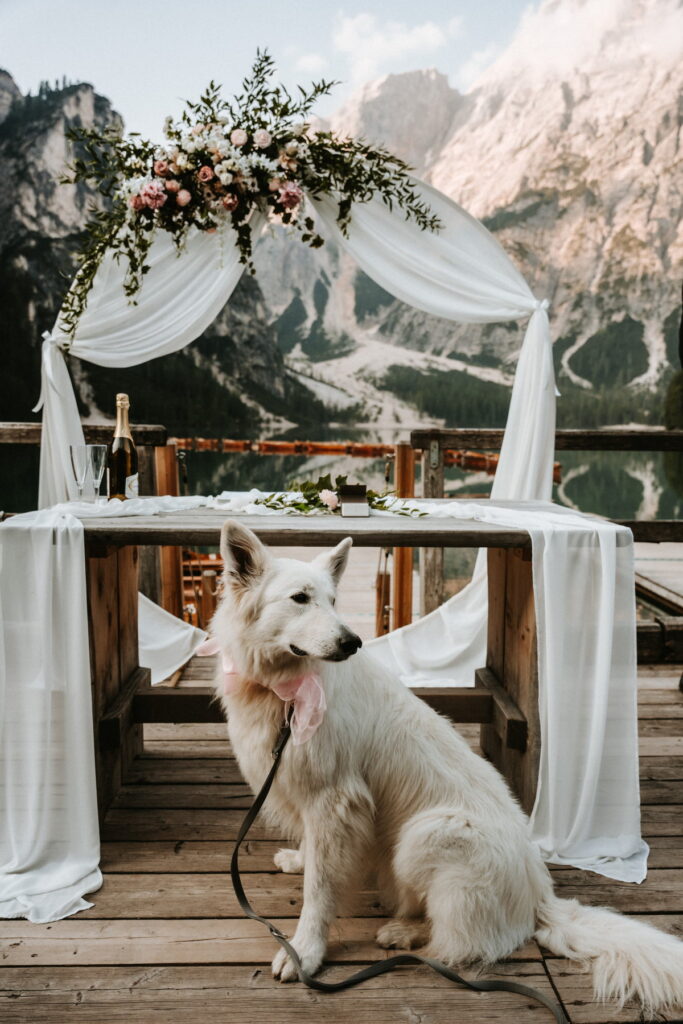 Svatba v Itálii u Lago di Braies