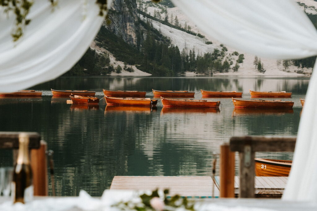 Svatba v Itálii u Lago di Braies