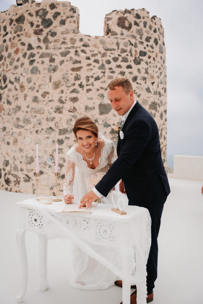 Svatba v Řecku na Santorini