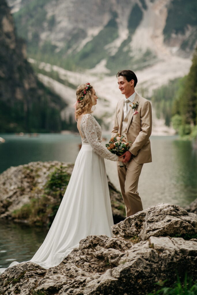 svatba v Itálii u Lago di Braies