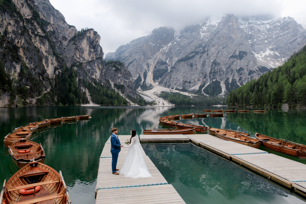 svatba v Itálii u Lago di Braies