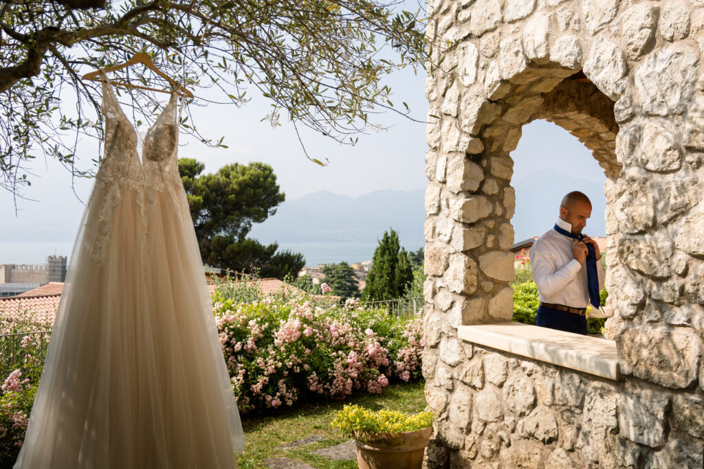 svatba v Itálii v jezera Lago di Garda v Torri del Benaco