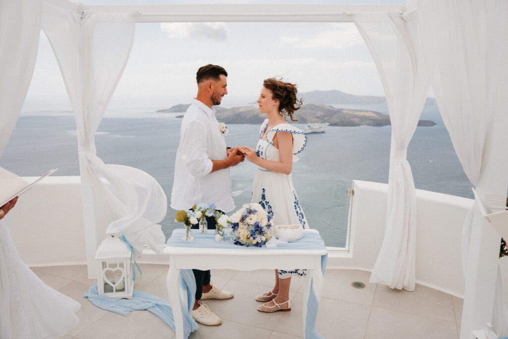 svatba v Řecku na Santorini